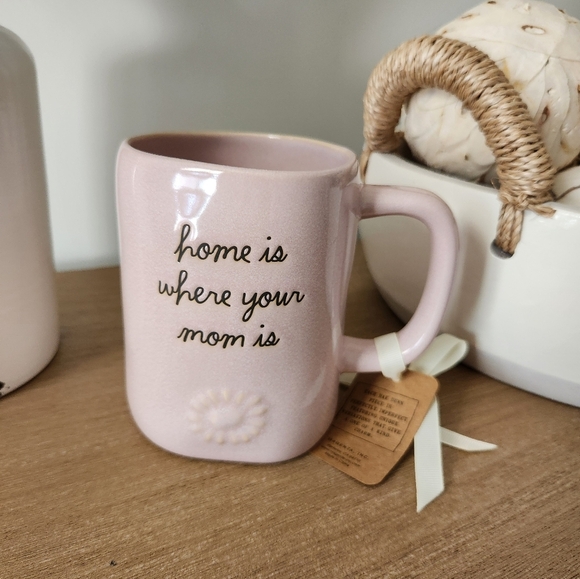 Rae Dunn Other - Rae Dunn Pink Ceramic Coffee Mug - Home is Where Your Mom Is NWT
